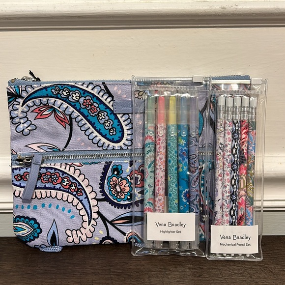 Vera Bradley Other - 🎄5/$50 Gifts🎄 New! Vera Bradley Pencil Pouch, Highlighters, & Pencil Set